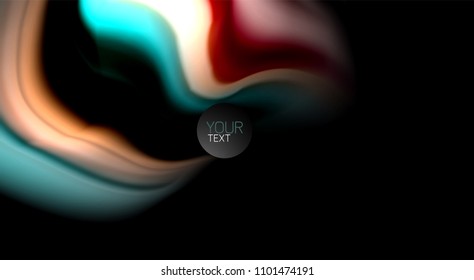 Blur color wave lines abstract background. Vector illustration for app wallpaper, business presentation or web banner