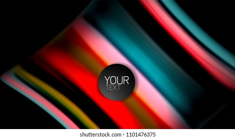 Borroso color de las líneas de onda de fondo abstracto. Ilustración vectorial para fondo de pantalla de aplicaciones, presentación empresarial o banner web