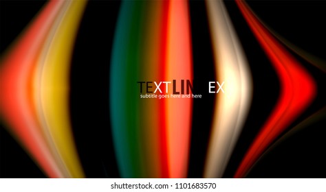 Blur color wave lines abstract background. Vector illustration for app wallpaper, business presentation or web banner