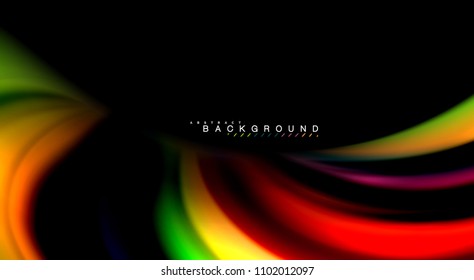 Blur color wave lines abstract background. Vector illustration for app wallpaper, business presentation or web banner