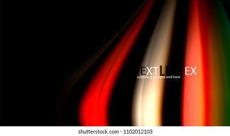 Blur color wave lines abstract background. Vector illustration for app wallpaper, business presentation or web banner