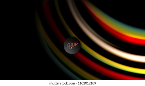 Borroso color de las líneas de onda de fondo abstracto. Ilustración vectorial para fondo de pantalla de aplicaciones, presentación empresarial o banner web