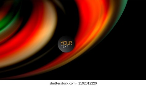 Blur color wave lines abstract background. Vector illustration for app wallpaper, business presentation or web banner