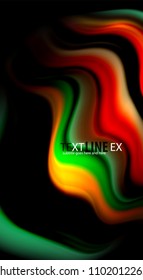 Borroso color de las líneas de onda de fondo abstracto. Ilustración vectorial para fondo de pantalla de aplicaciones, presentación empresarial o banner web