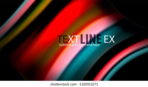 Blur color wave lines abstract background. Vector illustration for app wallpaper, business presentation or web banner