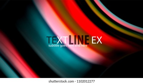 Blur color wave lines abstract background. Vector illustration for app wallpaper, business presentation or web banner