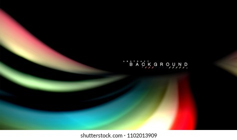 Blur color wave lines abstract background. Vector illustration for app wallpaper, business presentation or web banner