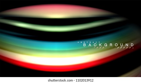 Blur color wave lines abstract background. Vector illustration for app wallpaper, business presentation or web banner