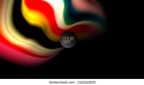 Blur color wave lines abstract background. Vector illustration for app wallpaper, business presentation or web banner