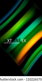 Blur color wave lines abstract background. Vector illustration for app wallpaper, business presentation or web banner