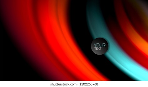 Plano de fundo abstrato das linhas de onda de cor de desfoque. Ilustração vetorial para papel de parede de aplicativo, apresentação de negócios ou banner da Web