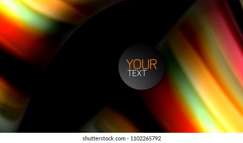 Blur color wave lines abstract background. Vector illustration for app wallpaper, business presentation or web banner