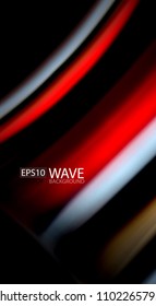 Blur color wave lines abstract background. Vector illustration for app wallpaper, business presentation or web banner