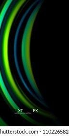 Blur color wave lines abstract background. Vector illustration for app wallpaper, business presentation or web banner