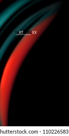 Blur color wave lines abstract background. Vector illustration for app wallpaper, business presentation or web banner