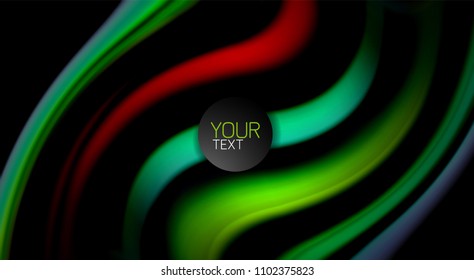 Blur color wave lines abstract background. Vector illustration for app wallpaper, business presentation or web banner