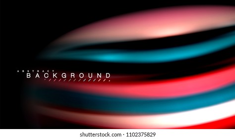 Blur color wave lines abstract background. Vector illustration for app wallpaper, business presentation or web banner
