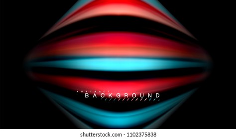 Borroso color de las líneas de onda de fondo abstracto. Ilustración vectorial para fondo de pantalla de aplicaciones, presentación empresarial o banner web