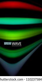 Blur color wave lines abstract background. Vector illustration for app wallpaper, business presentation or web banner