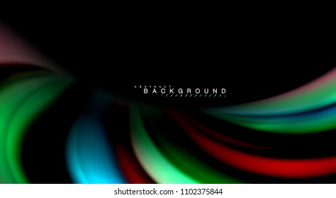 Blur color wave lines abstract background. Vector illustration for app wallpaper, business presentation or web banner