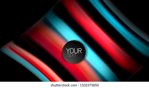 Blur color wave lines abstract background. Vector illustration for app wallpaper, business presentation or web banner