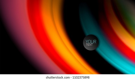 Blur color wave lines abstract background. Vector illustration for app wallpaper, business presentation or web banner