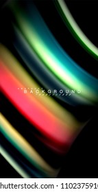 Blur color wave lines abstract background. Vector illustration for app wallpaper, business presentation or web banner