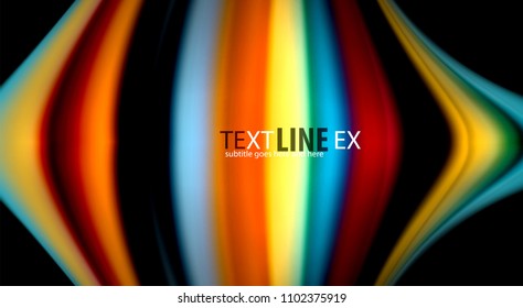 Borroso color de las líneas de onda de fondo abstracto. Ilustración vectorial para fondo de pantalla de aplicaciones, presentación empresarial o banner web