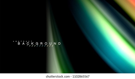 Borroso color de las líneas de onda de fondo abstracto. Ilustración vectorial para fondo de pantalla de aplicaciones, presentación empresarial o banner web