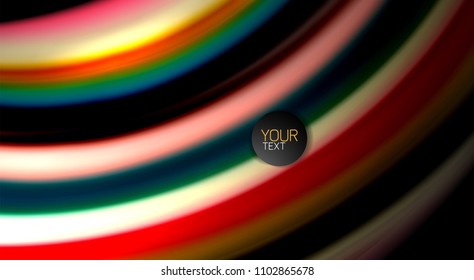 Borroso color de las líneas de onda de fondo abstracto. Ilustración vectorial para fondo de pantalla de aplicaciones, presentación empresarial o banner web