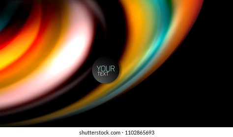 Blur color wave lines abstract background. Vector illustration for app wallpaper, business presentation or web banner