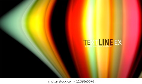 Blur color wave lines abstract background. Vector illustration for app wallpaper, business presentation or web banner
