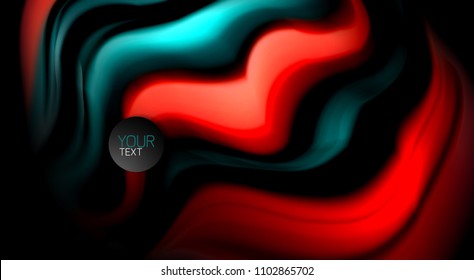 Blur color wave lines abstract background. Vector illustration for app wallpaper, business presentation or web banner