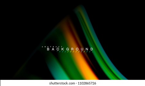Borroso color de las líneas de onda de fondo abstracto. Ilustración vectorial para fondo de pantalla de aplicaciones, presentación empresarial o banner web