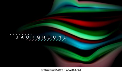 Blur color wave lines abstract background. Vector illustration for app wallpaper, business presentation or web banner