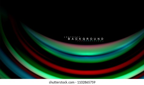 Blur color wave lines abstract background. Vector illustration for app wallpaper, business presentation or web banner
