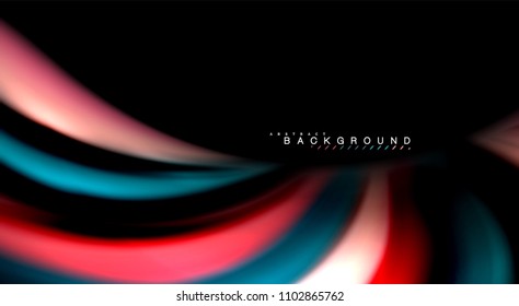 Blur color wave lines abstract background. Vector illustration for app wallpaper, business presentation or web banner