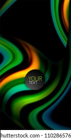 Blur color wave lines abstract background. Vector illustration for app wallpaper, business presentation or web banner