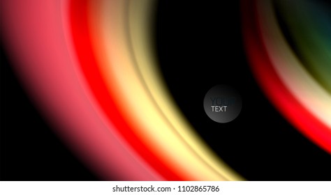 Borroso color de las líneas de onda de fondo abstracto. Ilustración vectorial para fondo de pantalla de aplicaciones, presentación empresarial o banner web