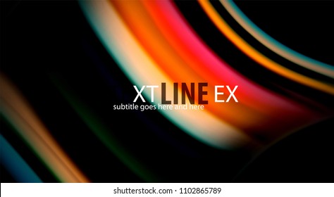 Blur color wave lines abstract background. Vector illustration for app wallpaper, business presentation or web banner