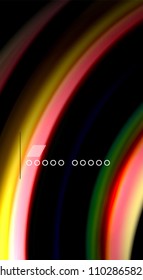 Plano de fundo abstrato das linhas de onda de cor de desfoque. Ilustração vetorial para papel de parede de aplicativo, apresentação de negócios ou banner da Web