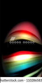 Blur color wave lines abstract background. Vector illustration for app wallpaper, business presentation or web banner