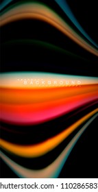 Blur color wave lines abstract background. Vector illustration for app wallpaper, business presentation or web banner