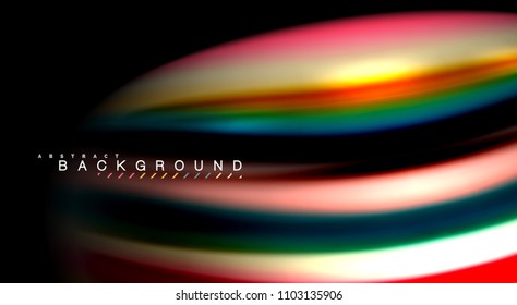 Blur color wave lines abstract background. Vector illustration for app wallpaper, business presentation or web banner