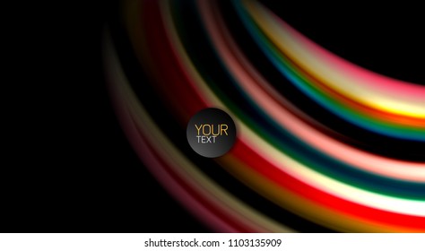Blur color wave lines abstract background. Vector illustration for app wallpaper, business presentation or web banner