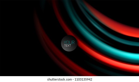 Blur color wave lines abstract background. Vector illustration for app wallpaper, business presentation or web banner
