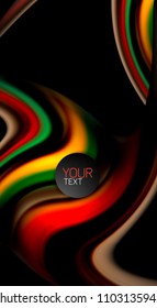 Borroso color de las líneas de onda de fondo abstracto. Ilustración vectorial para fondo de pantalla de aplicaciones, presentación empresarial o banner web