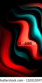 Blur color wave lines abstract background. Vector illustration for app wallpaper, business presentation or web banner