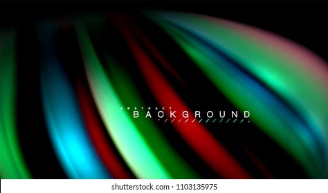 Blur color wave lines abstract background. Vector illustration for app wallpaper, business presentation or web banner