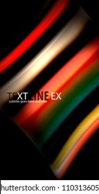 Blur color wave lines abstract background. Vector illustration for app wallpaper, business presentation or web banner
